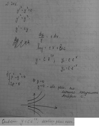 Решение дифференциальных уравнений - уравнения не разрешенные относительно производной